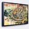 Designart - Mountain Bike Oil Painting - Abstract Framed Canvas Artwork